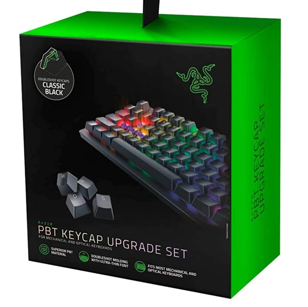 NWT Razer PBT Keycap Upgrade Set - Classic Black